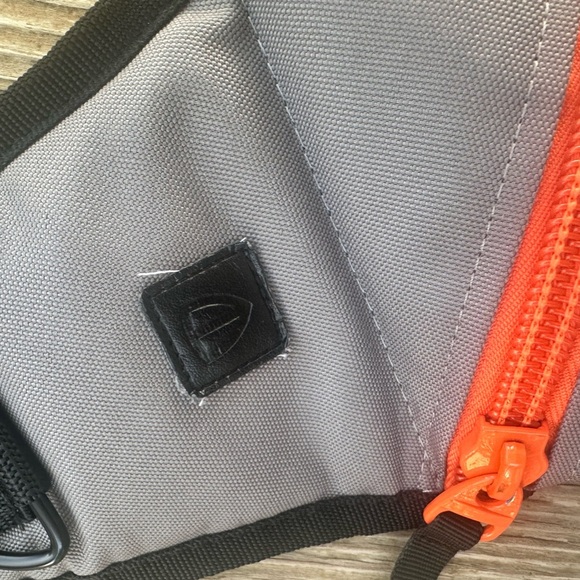 Diaper Dudes Gray and Orange Messenger Bag - Picture 2 of 10